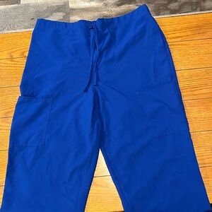 Blue scrub pants
